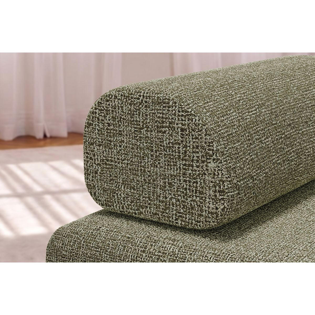 2-3-SITZER-SCHLAFSOFA aus grünem Tweed - Grün, Textil (95/70.5/190cm) - Kimo