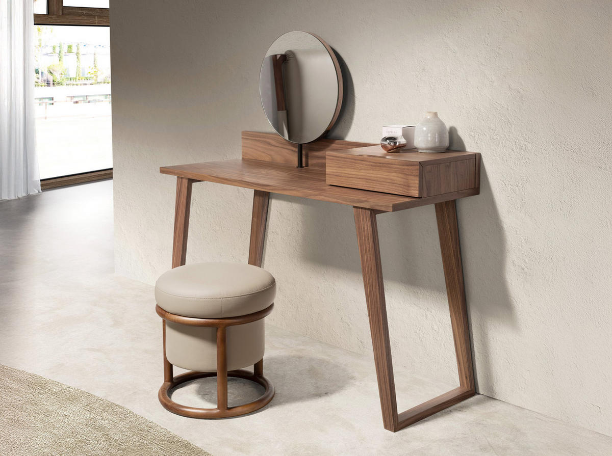SCHMINKTISCH Rechteckig Walnuss 120/45/126 cm - Nussbaumfarben, Holz (120/126/45cm) - ANGEL CERDA