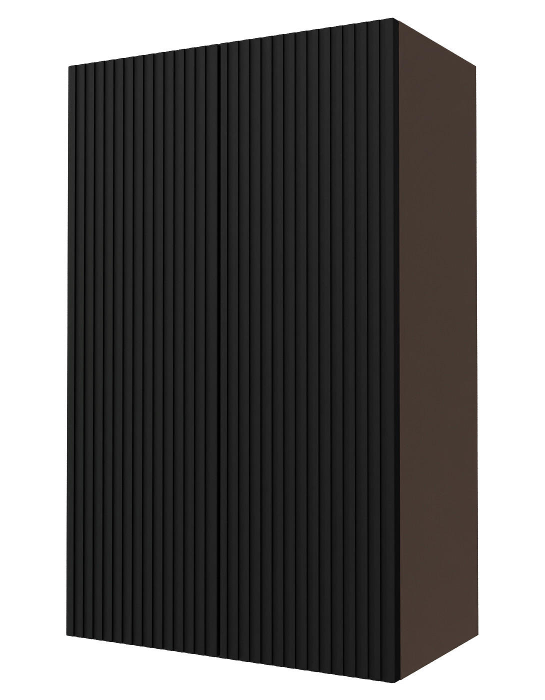 Feldmann-Wohnen Küchenhängeschrank Schwarz, Dunkelgrau 60x96x32.5 cm
