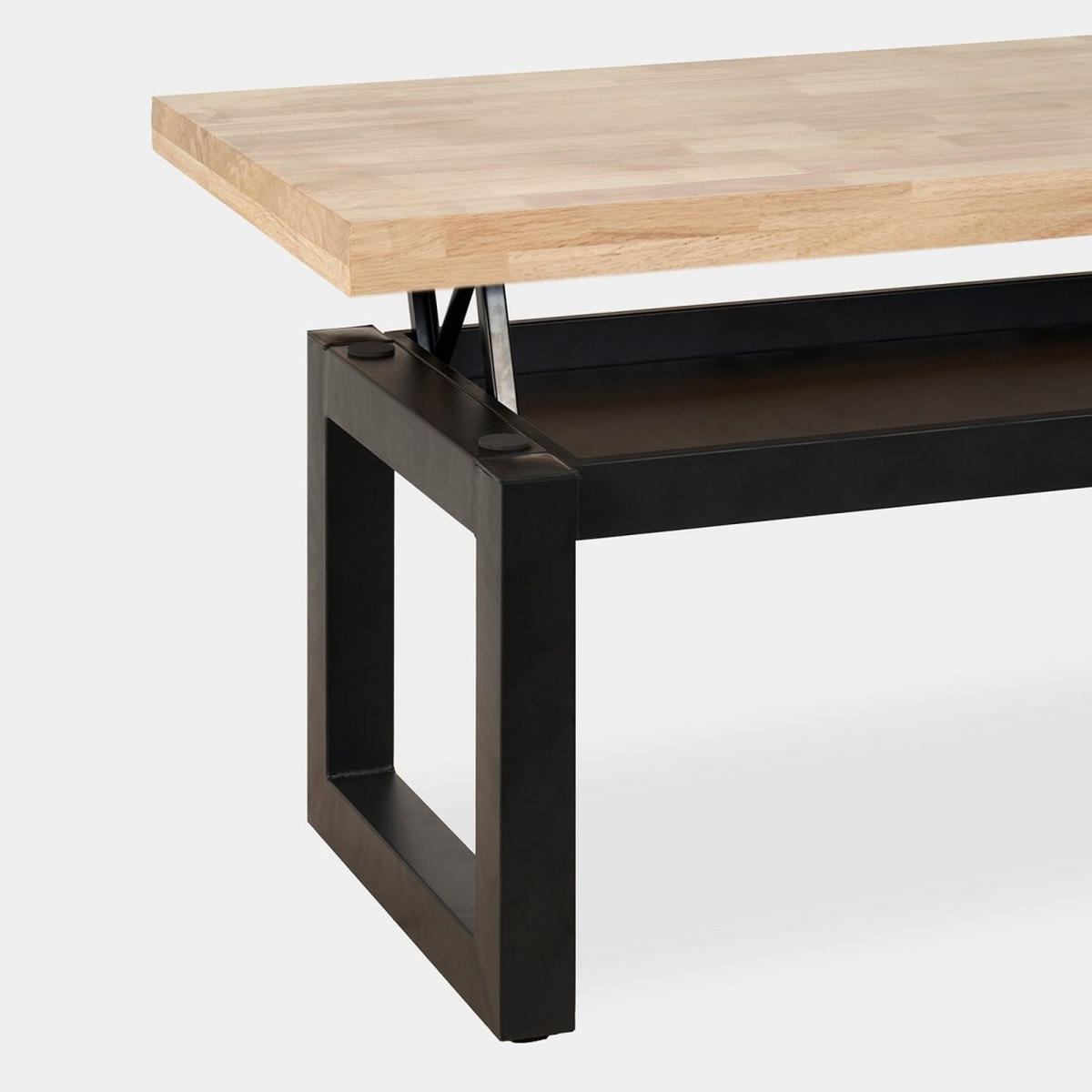 COUCHTISCH HOCHKLAPPBARER Alys Schwarz 120 cm x 48 - 62 cm - Schwarz, Holz (60/120/48cm) - Klast Home