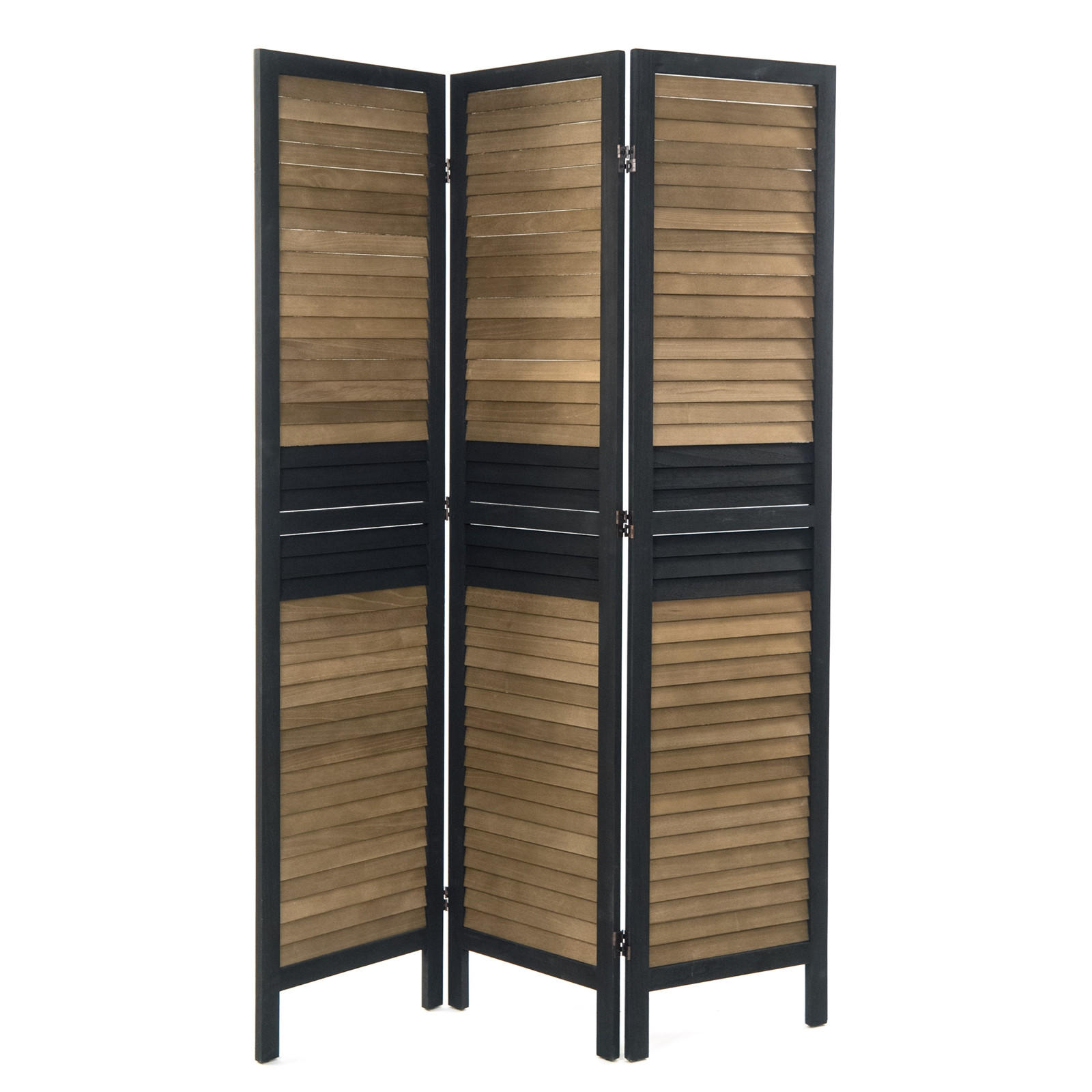 RAUMTEILER Chalet, 3-tlg. Holz naturfarben - Braun, Holz (120/170/3cm) - DESIGN DELIGHTS