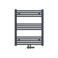 HEIZKÖRPER Handtuchheizkörper wasserführend Anthrazit 75/60/3 cm - Anthrazit, Metall (60/75/3cm) - EMKE