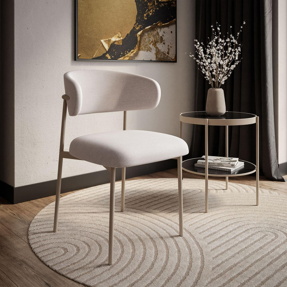 POLSTERSTUHL ELYSE KASCHMIR - Kaschmir, Textil (56/80/58cm) - Lookway