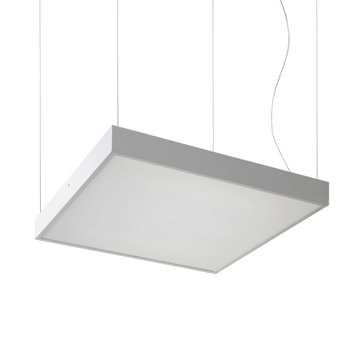 PENDELLEUCHTE STRUCTURAL LED 55x55 Weiß 48 W - Weiß, Metall (30/30/120cm) - Rendl