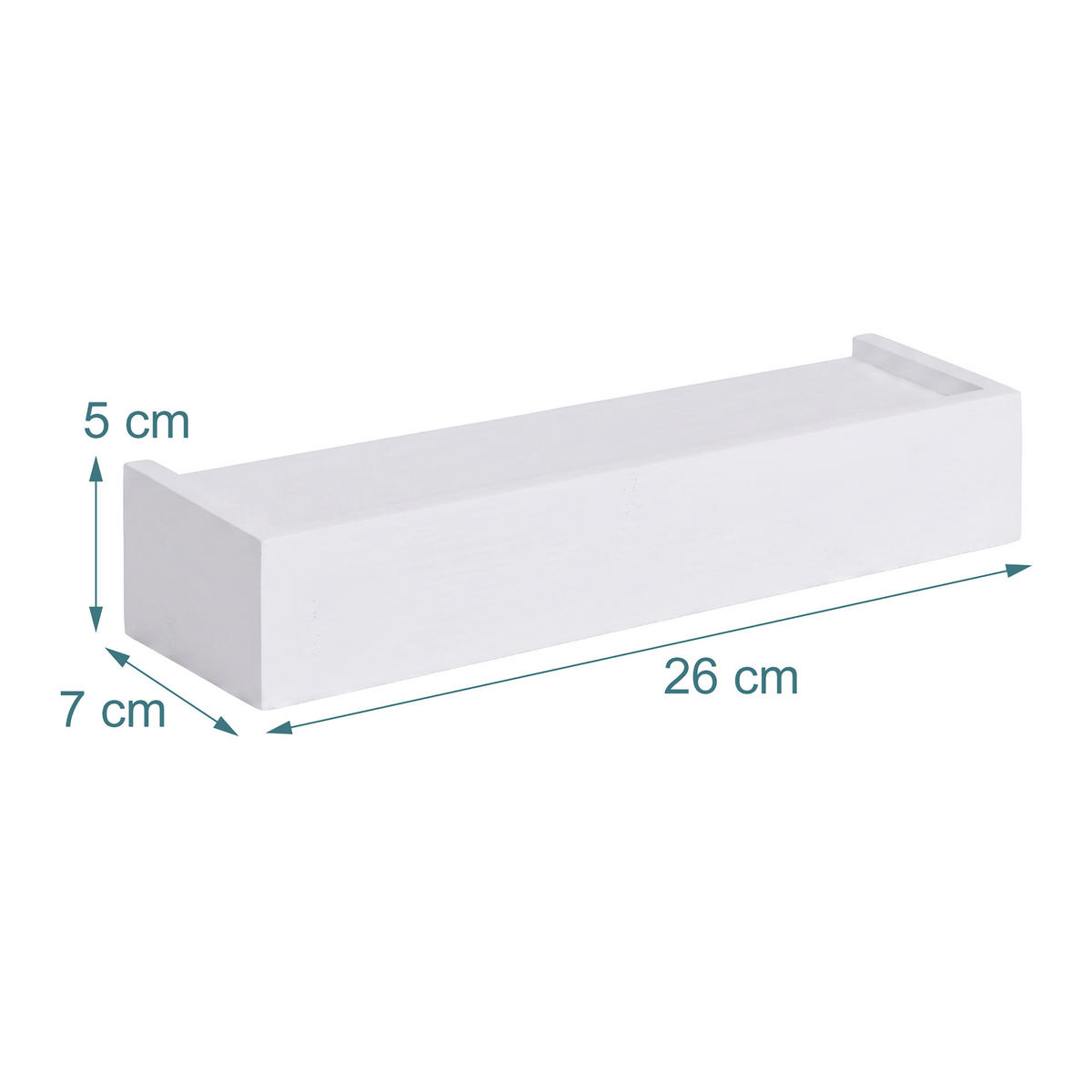 SUPORT pentru chei alb bambus 6 cârlige - alb, lemn/metal (26/5/7cm) - Relaxdays