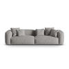 SOFA modular Martina aus strukturiertem Stoff hellgrau 4 Sitzplätze - Hellgrau, Textil (320/75/106cm) - Micadoni