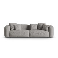 SOFA modular Martina aus strukturiertem Stoff hellgrau 4 Sitzplätze - Hellgrau, Textil (320/75/106cm) - Micadoni