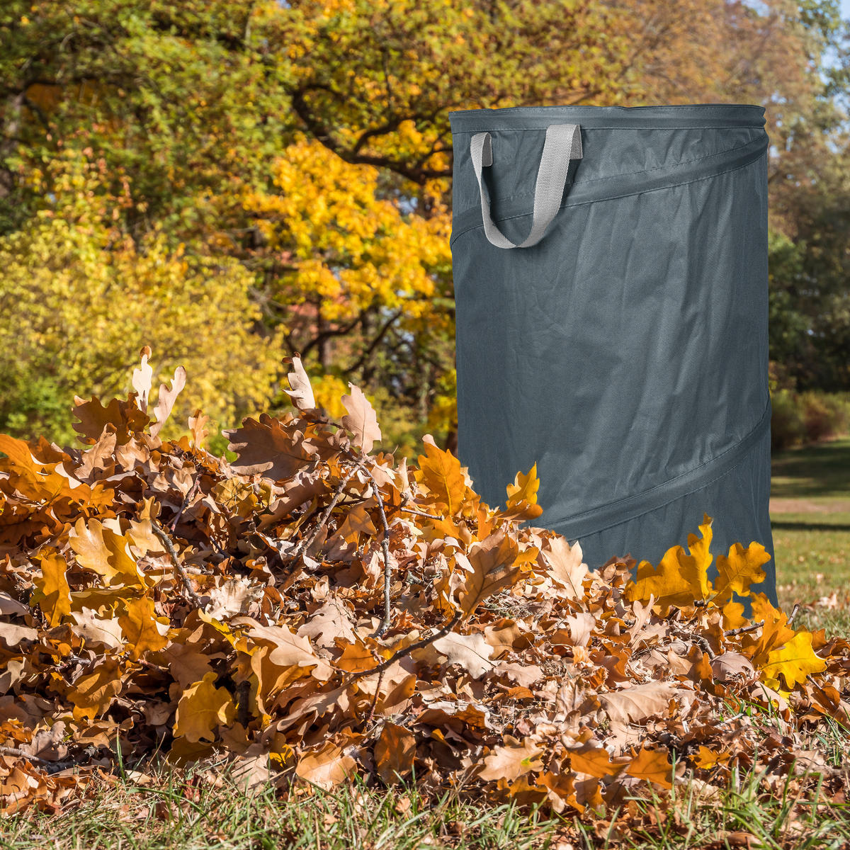 2XLAUBSACK - Grau, Kunststoff/Textil (45/72/45cm) - Relaxdays