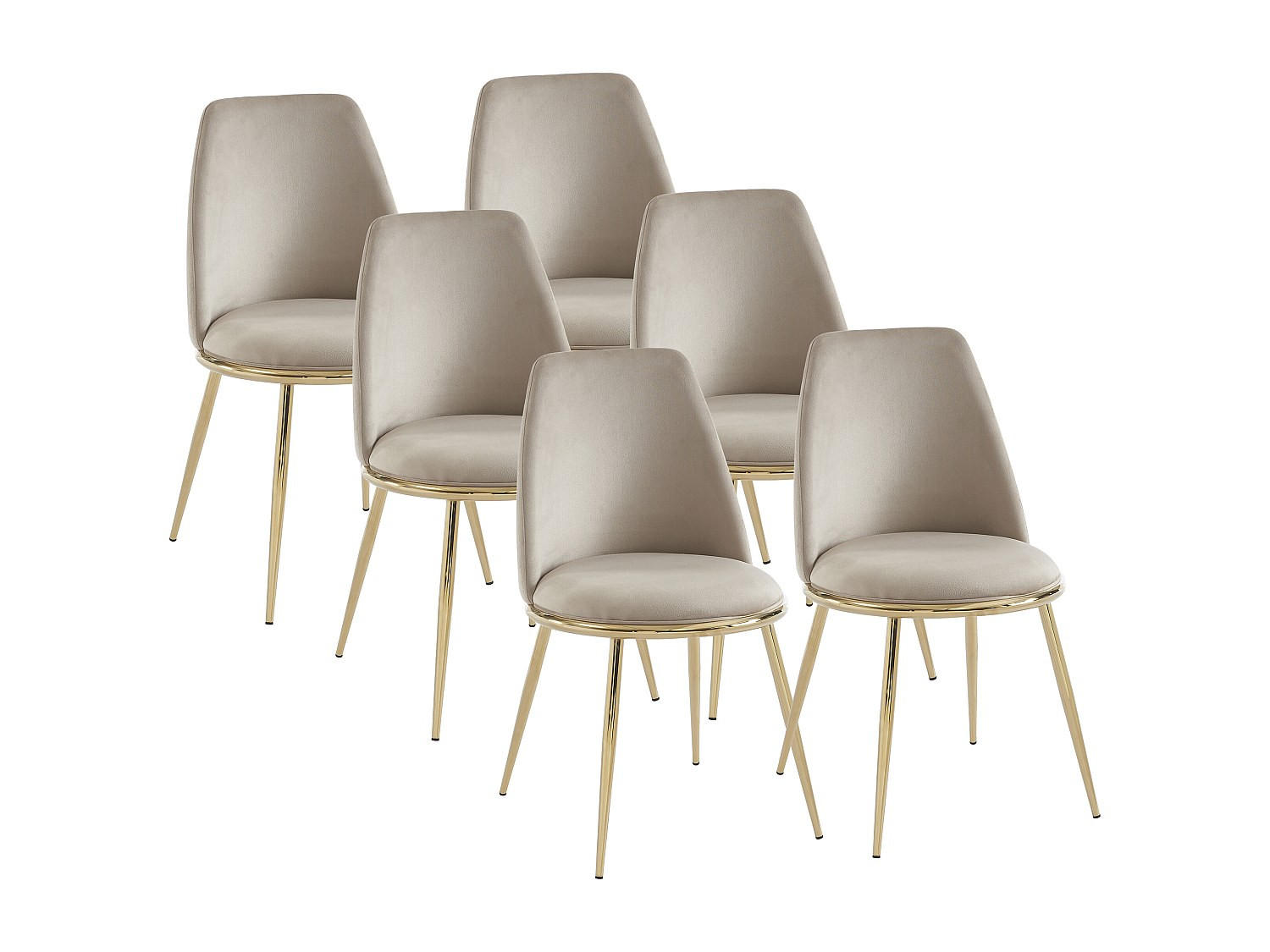 Vente-Unique Stuhl Beige 48x83x54 cm