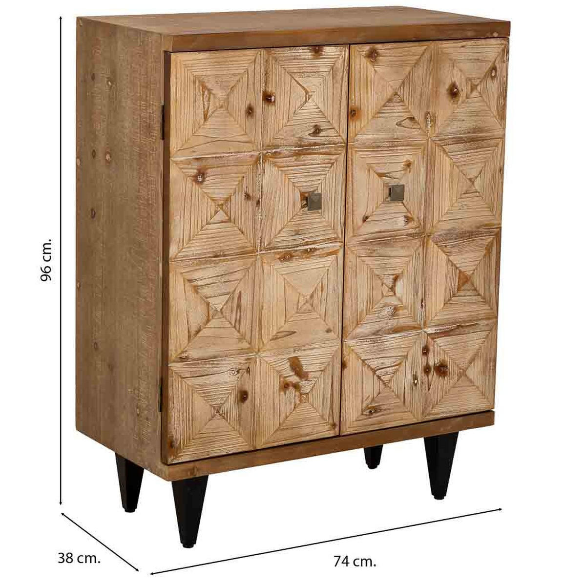 KONSOLENTISCH aus Holz, braun, 74x38x96cm - Naturfarben, Holz (38/74/96cm) - Wanderlust