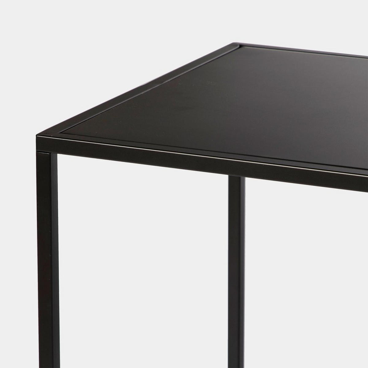 BEISTELLTISCH Ida Schwarz 45 cm x 53 cm - Schwarz, Metall (45/45/53cm)