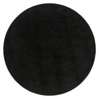 FLACHWEBETEPPICH Schwarz Ø 80 cm - Schwarz, Kunststoff (80/80cm) - TT Home