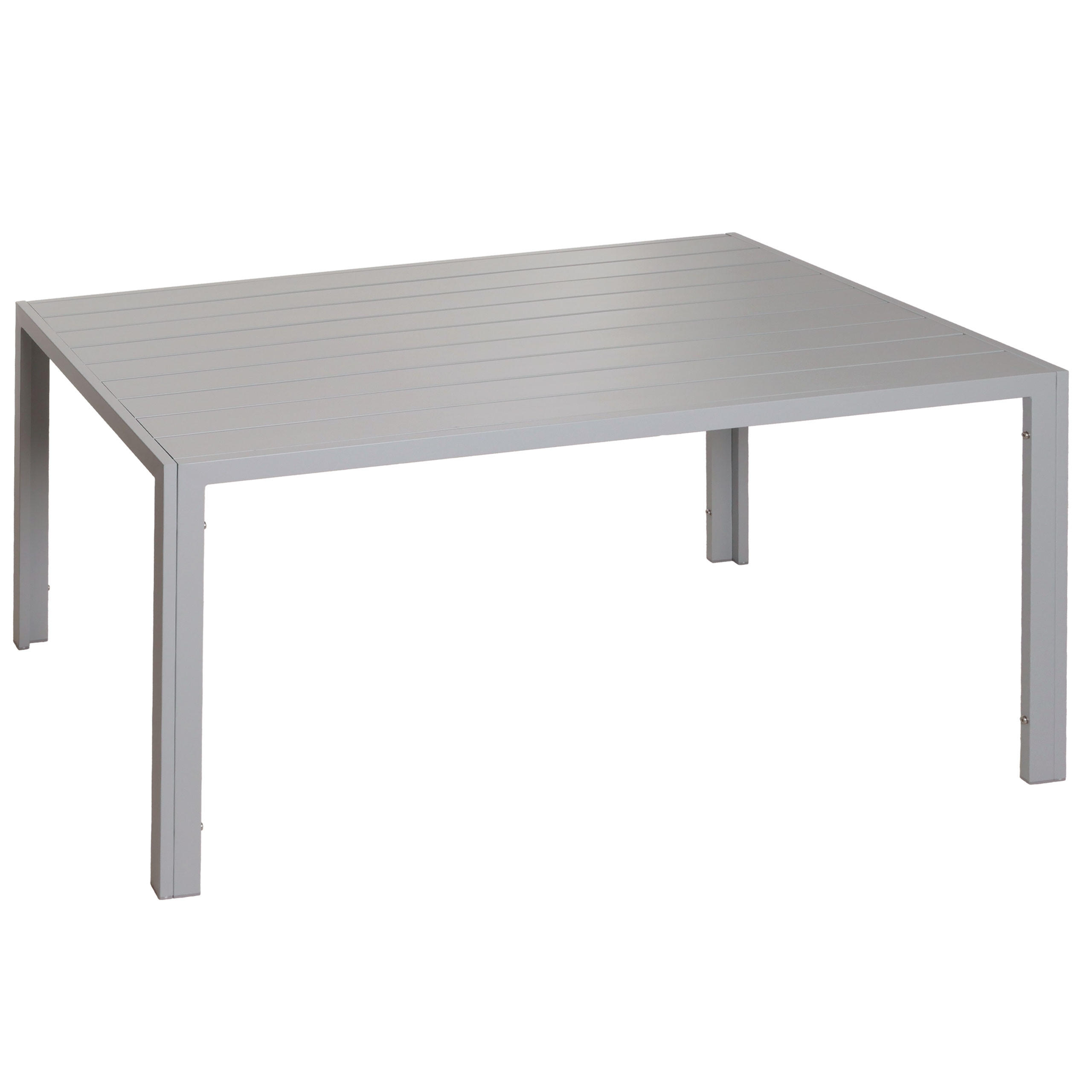 ALU-ESSTISCH rechteck Hellgrau - Hellgrau, Metall (80/140/72cm) - MCW