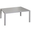 ALU-ESSTISCH rechteck Hellgrau - Hellgrau, Metall (80/140/72cm) - MCW