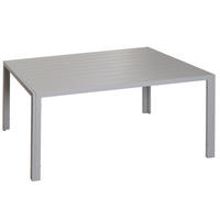 ALU-ESSTISCH rechteck Hellgrau - Hellgrau, Metall (80/140/72cm) - MCW