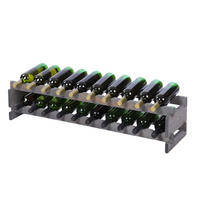 WEINREGAL VINOTECA FLEX PRO HxBxT 23x103x28cm 20 Flaschen auf 2 Ebenen Grau - Grau, Holz (103/23/28cm) - PROREGAL