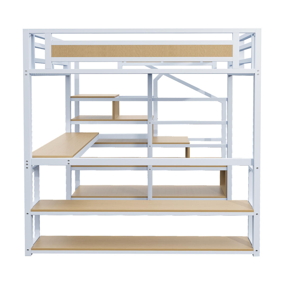 HOCHBETT Metall 140/200 cm Weiß - Weiß, Metall - Raumix