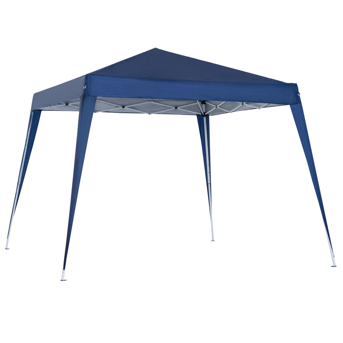 FALTPAVILLON, 3x3m, höhenverstellbar, UV-beständig, wasserdicht, für Camping, Blau - Multicolor, Metall (240/250/240cm) - FORIOUS