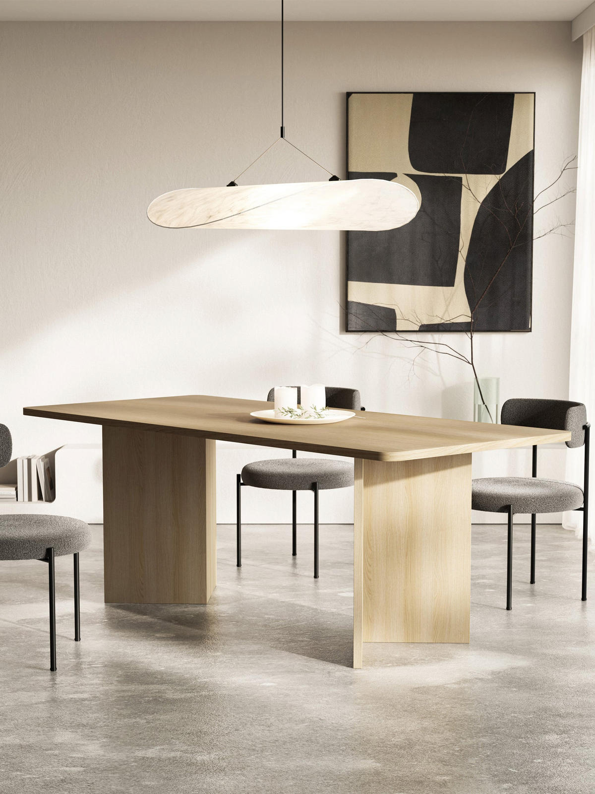 ESSTISCH Qubeo Holzoptik Eiche 204x90 cm - Eichefarben, Holzwerkstoff (90/204/75cm) - Selsey