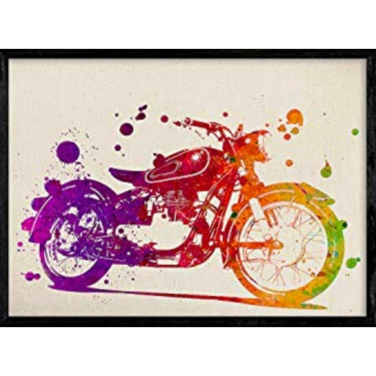 POSTER Bmw Moto Aquarell A4 Rahmenlos - Klar, Papier (29.7/5/21cm) - Nacnic