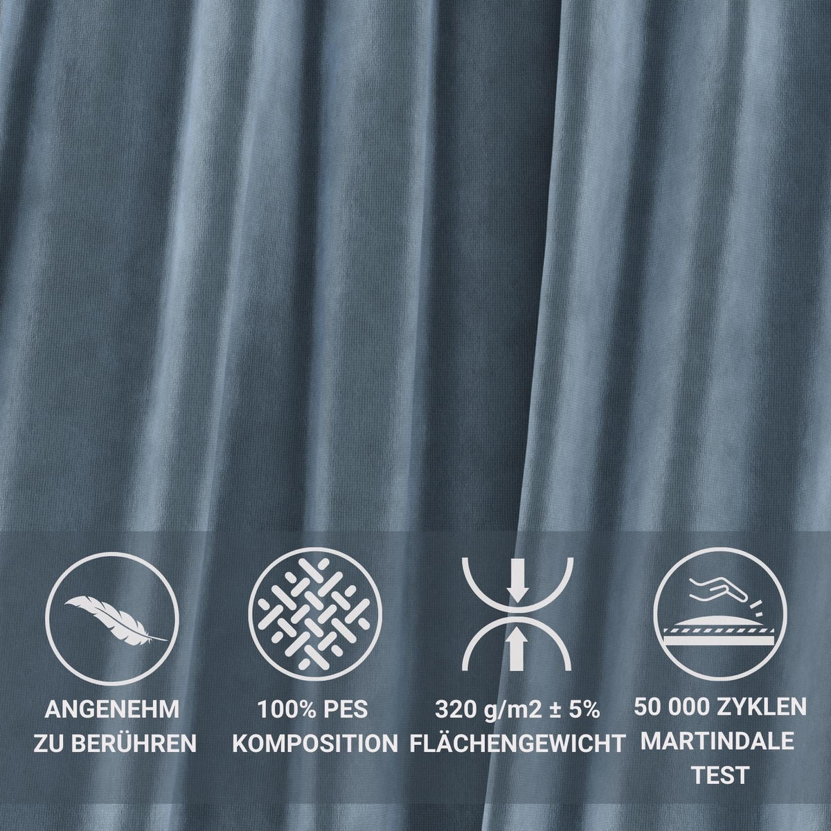 BOXSPRINGBETT Aurelia Blau Grau 160/200 cm - Blaugrau/Schwarz, Holz/Holzwerkstoff (160/200cm) - Maison de Reve