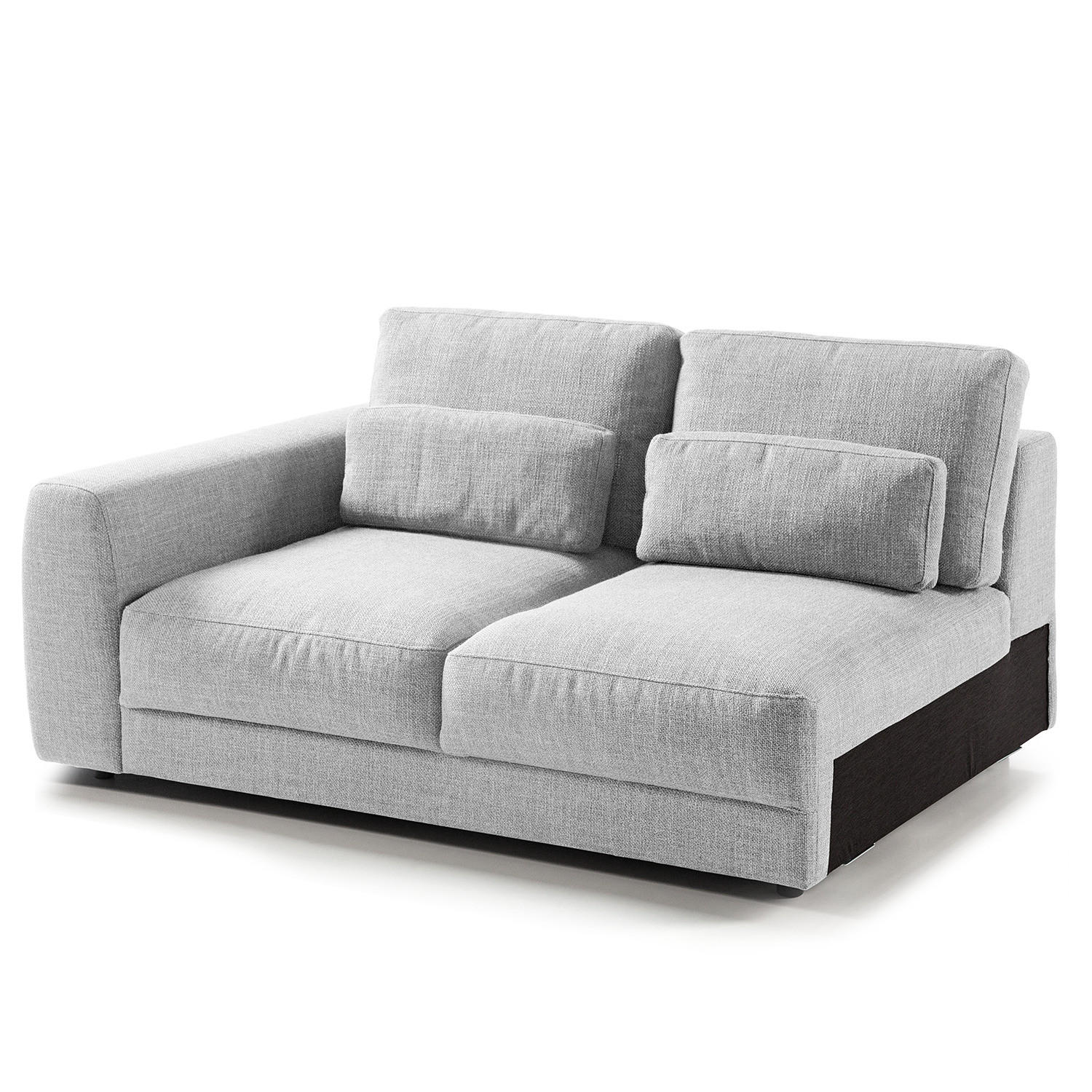 2-SITZER MODULSOFA - Hellgrau, Textil (158/80/117cm) - home24