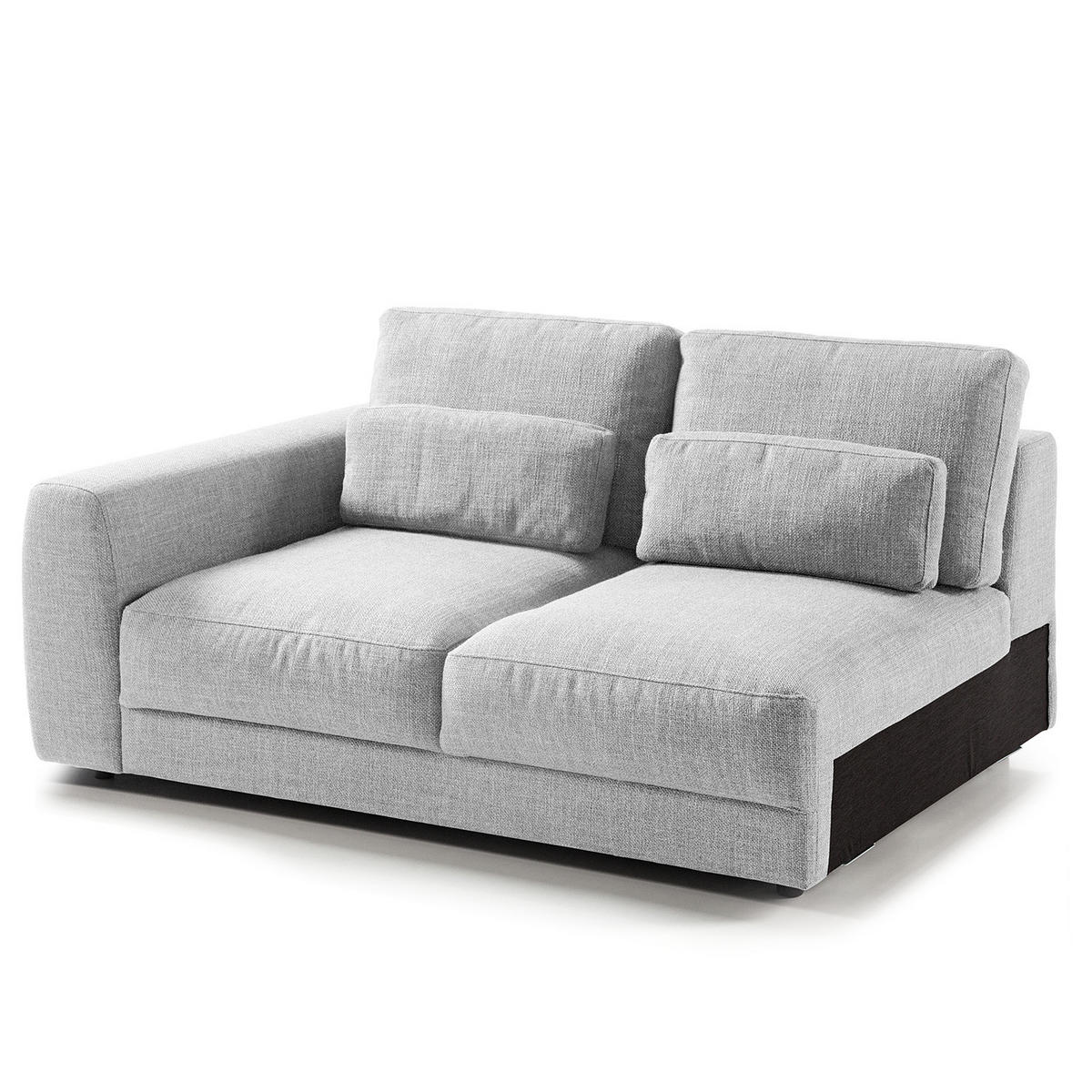 2-SITZER MODULSOFA - Hellgrau, Textil (158/80/117cm) - home24