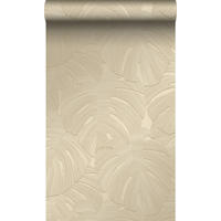 TAPETE tropische Blätter 53 cm x 10.05 m - Beige, Papier (53/1000cm) - Origin Wallcoverings