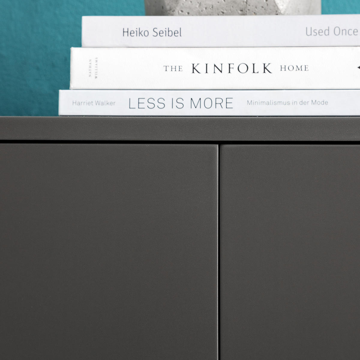 HIGHBOARD - Dunkelgrau - Dunkelgrau, Holzwerkstoff (110/124/40cm) - home24