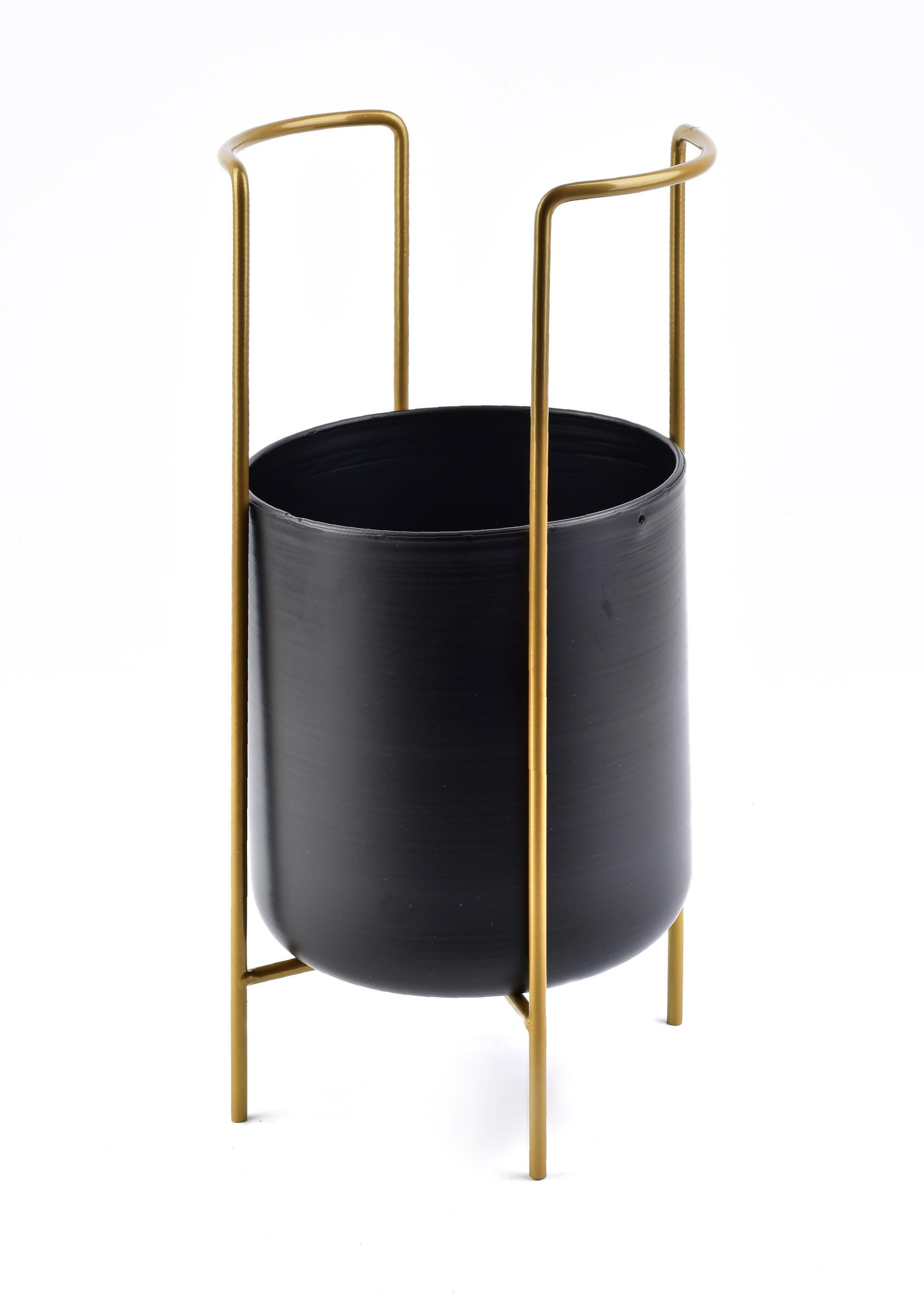 BLUMENTOPF Auf Ständer Swen Schwarz 20/20/54 cm Metall - Schwarz, Metall (20/54cm) - Mondex