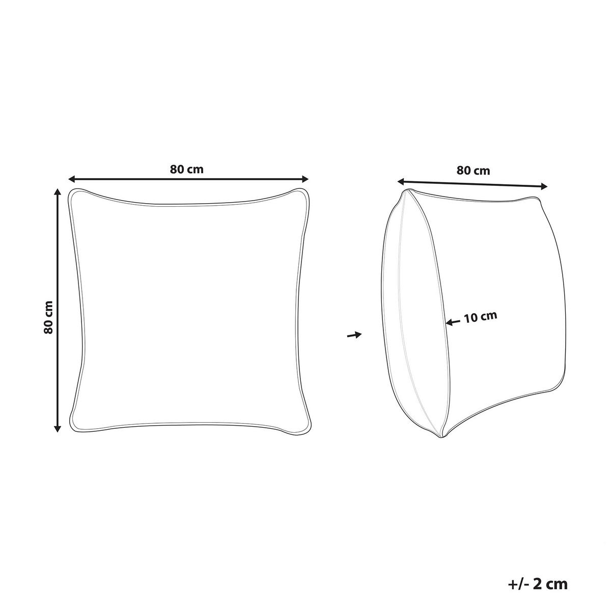 KOPFKISSEN Weiß 80/80 cm Triglav - Weiß, Textil (80/80cm) - Beliani