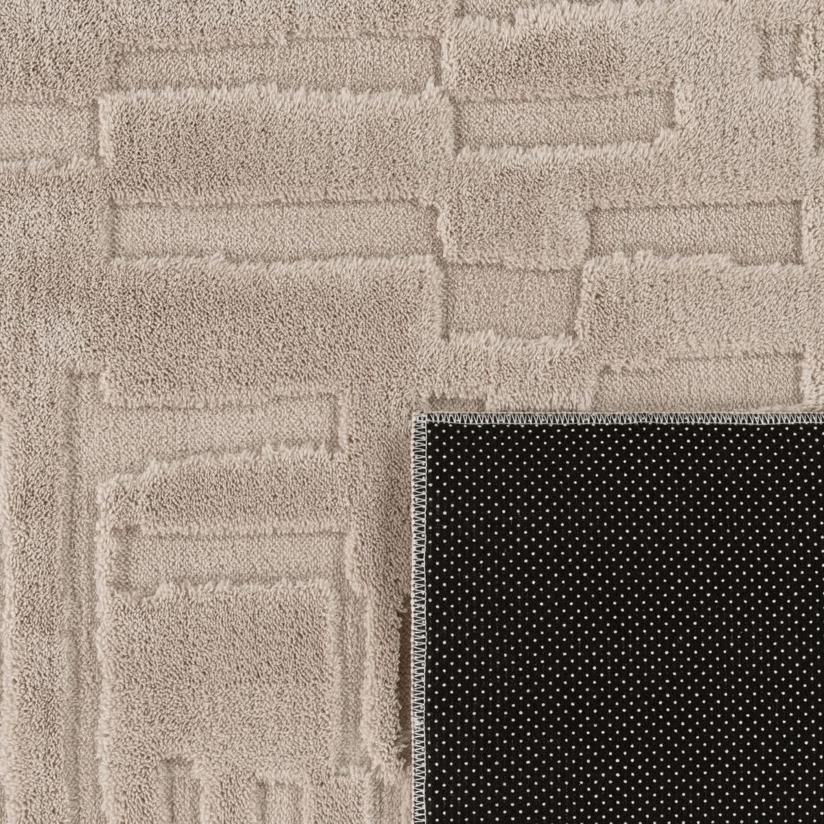 HOCHFLORTEPPICH 120/120 cm Tokio 476 - Beige, Kunststoff (120/120cm) - Paco Home