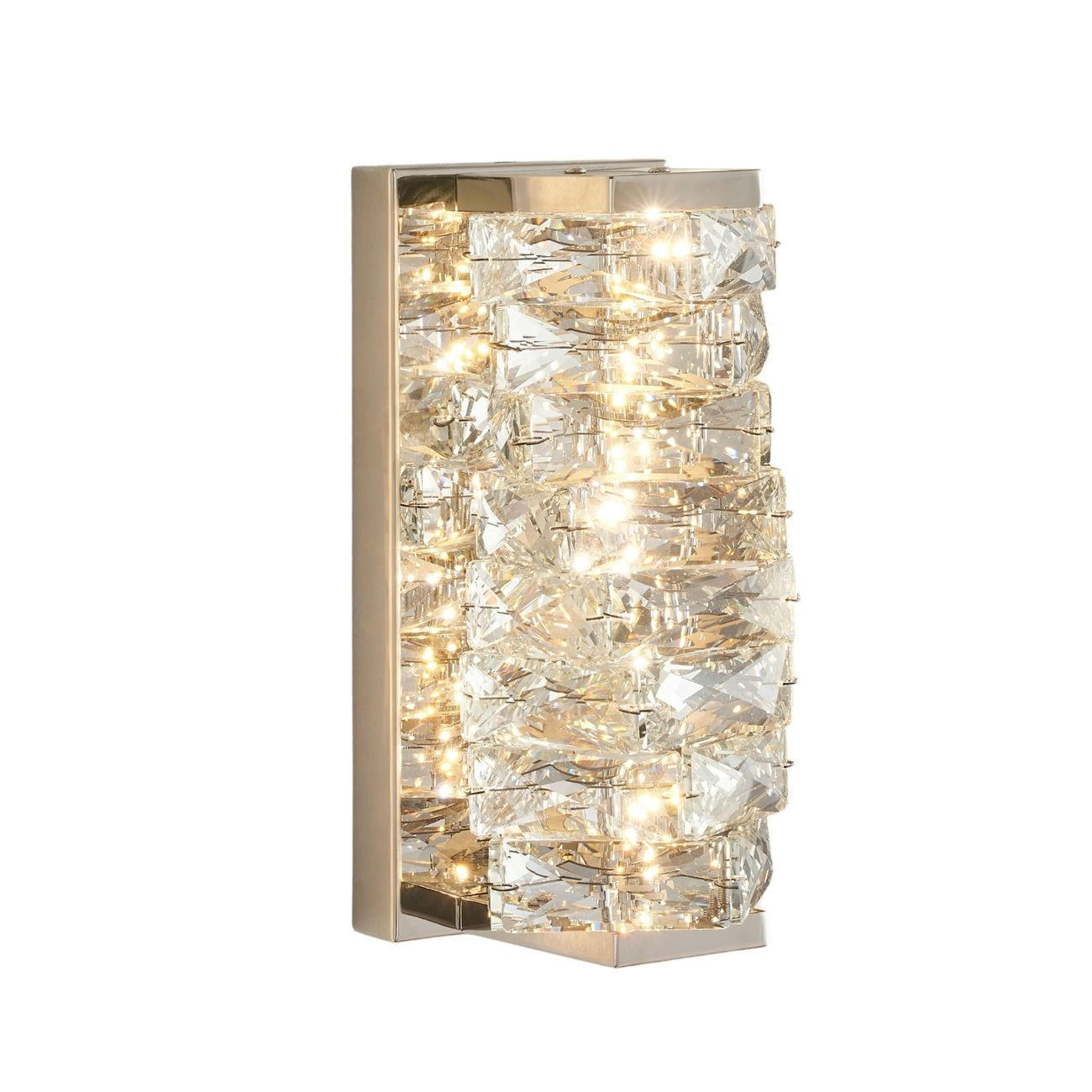 WANDLEUCHTE Elina, Silber/Chrom, 26cm - Chromfarben, Glas (10.1/26/15cm) - KOSILUM