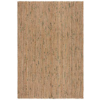 JUTETEPPICH Jute Naturbelassen, Wohnzimmer Natur-Grün Rechteckig 160x230 - Beige, Textil (160/230cm) - KADIMA DESIGN