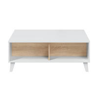COUCHTISCH mit teilweise hochklappbarer Tischplatte L100 cm - Zaiken Plus - Weiß, Holzwerkstoff (100/68/38cm) - Calicosy