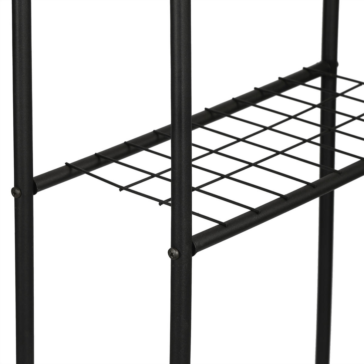 BADEZIMMERREGAL Nordborg - Schwarz, Metall (52.5/161/24.5cm) - [en.casa]