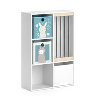 KINDERREGAL Luigi Weiß 72 x 107.8 cm mit 2 Faltboxen opt.6 - Weiß, Holzwerkstoff (29.2/107.8/72cm) - Vicco