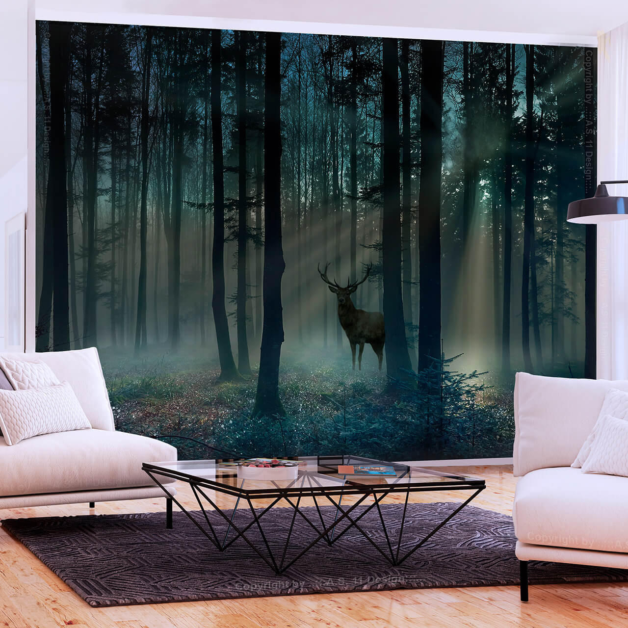 SELBSTKLEBENDE FOTOTAPETE Grün 98/70 cm - Schwarz/Grün, Kunststoff/Textil (98/1cm) - KUNSTLOFT