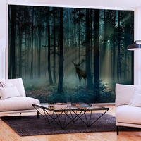 SELBSTKLEBENDE FOTOTAPETE Grün 98/70 cm - Schwarz/Grün, Kunststoff/Textil (98/1cm) - KUNSTLOFT