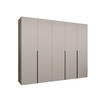 DREHTÜRENSCHRANK 202/250/52 5-türig - Kaschmir/Schwarz, Holz (250/202/52cm) - Abiks Möbel