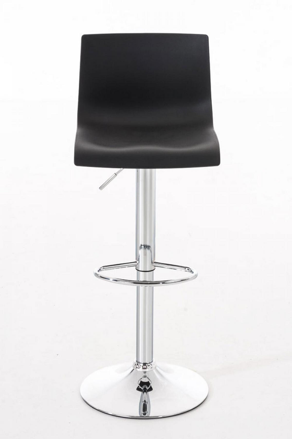 BARHOCKER 2er Set Kunststoff schwarz - Chromfarben/Schwarz, Kunststoff/Metall (39/84/36cm) - CLP