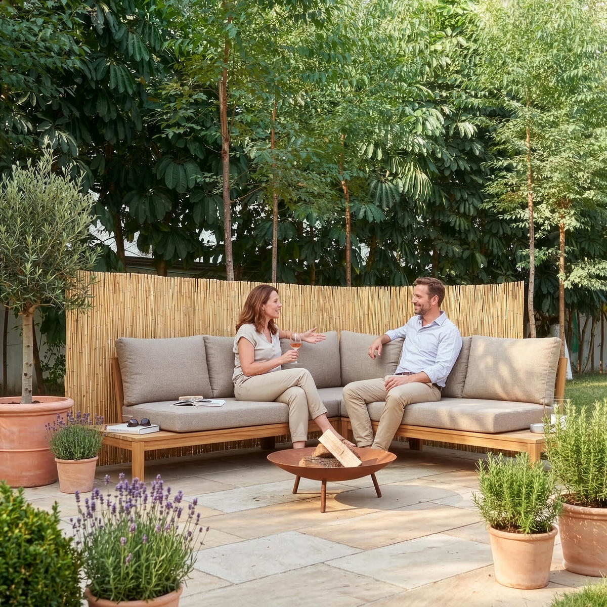 SCHILFZAUN Abbateggio - Naturfarben, Naturmaterialen (90/0.6cm) - casa.pro