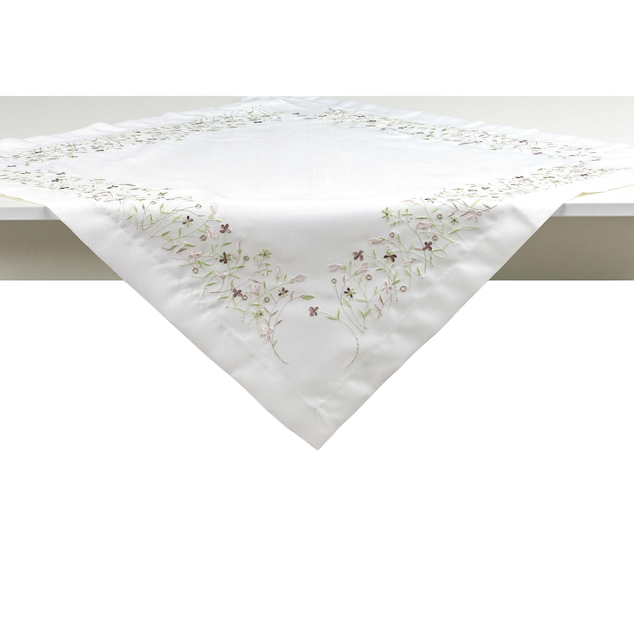 TISCHDECKE Pineli - Weiß, Textil (80/80/1cm) - home&you