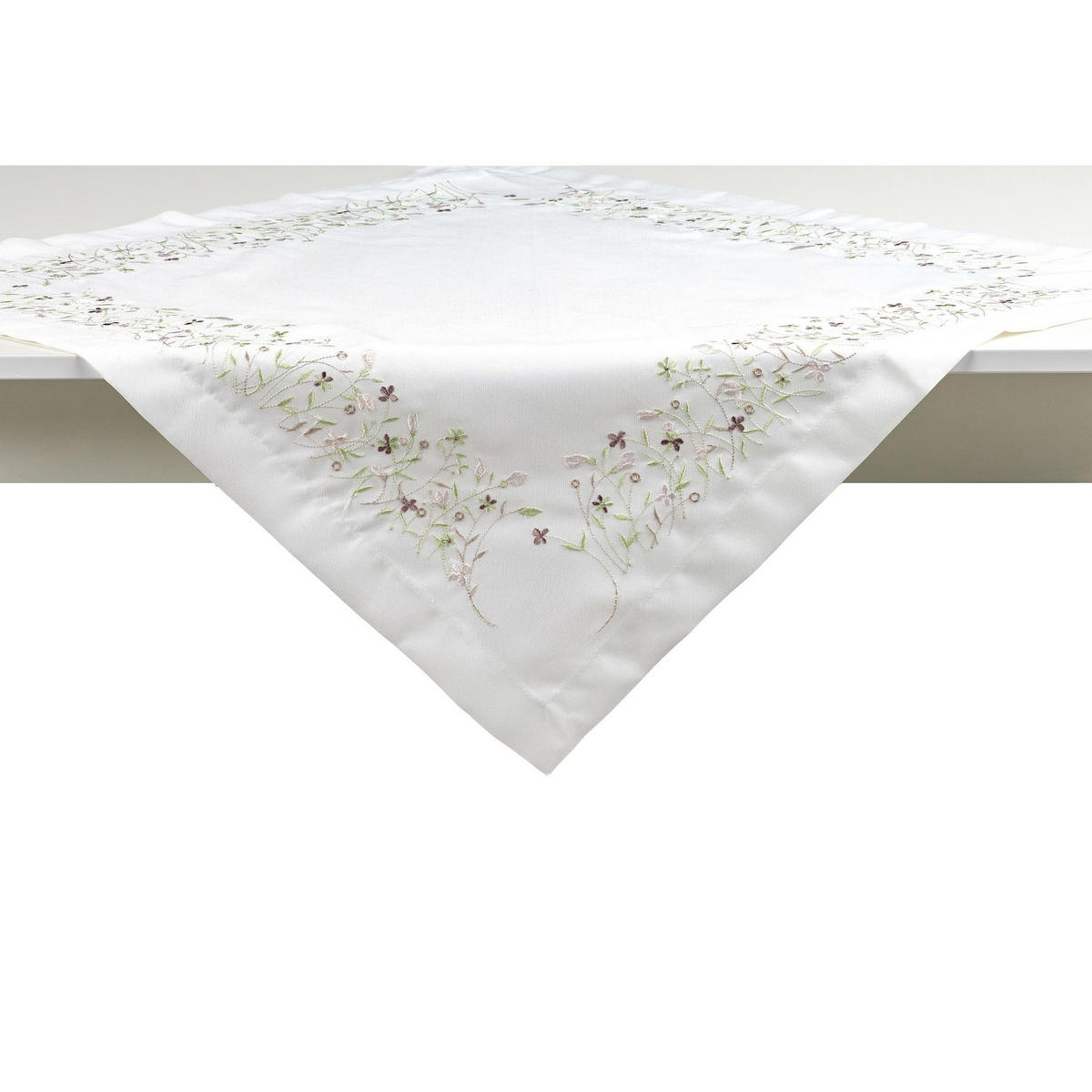 TISCHDECKE Pineli - Weiß, Textil (80/80/1cm) - home&you