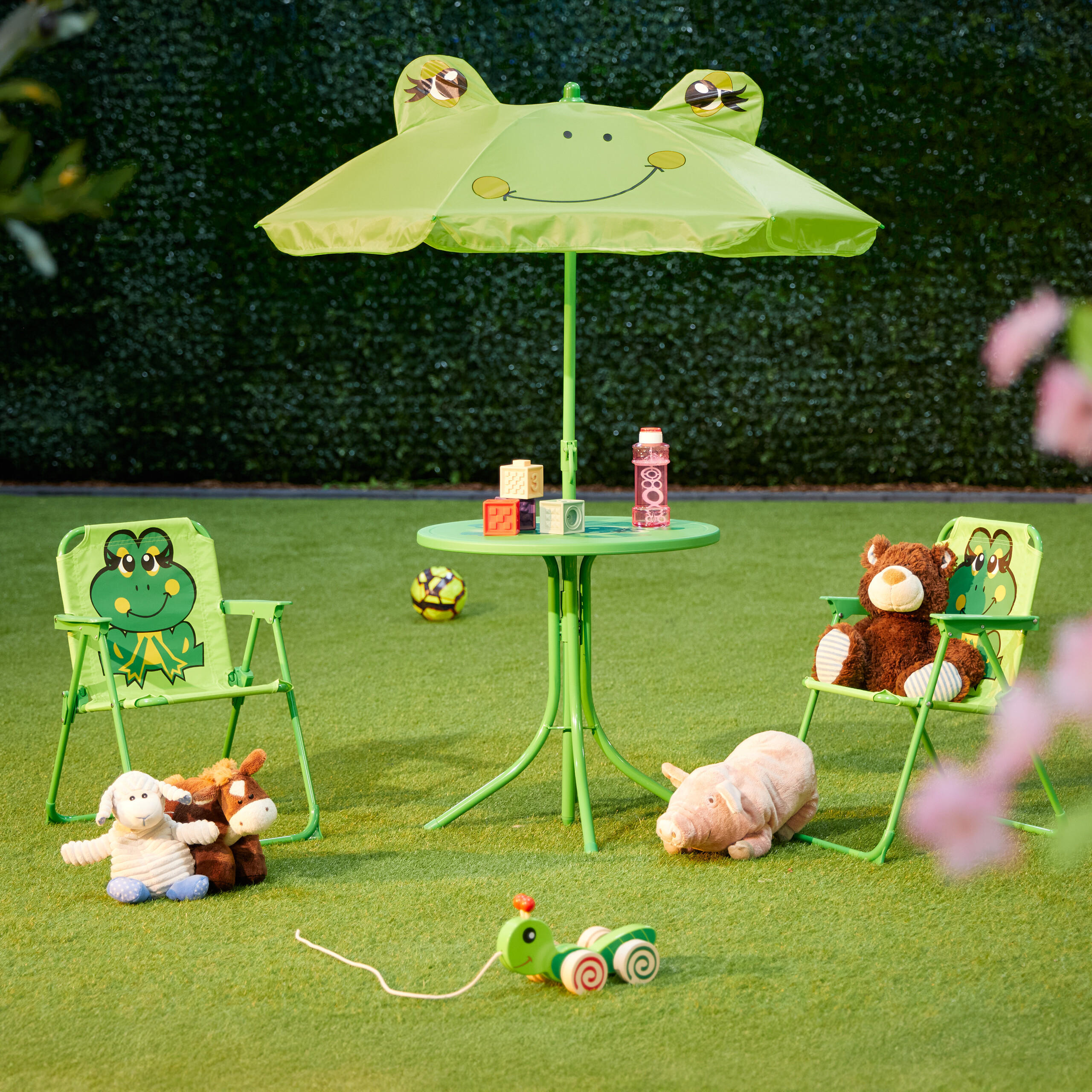 CAMPING-KINDERSITZGRUPPE - Multicolor, Kunststoff/Textil - Relaxdays