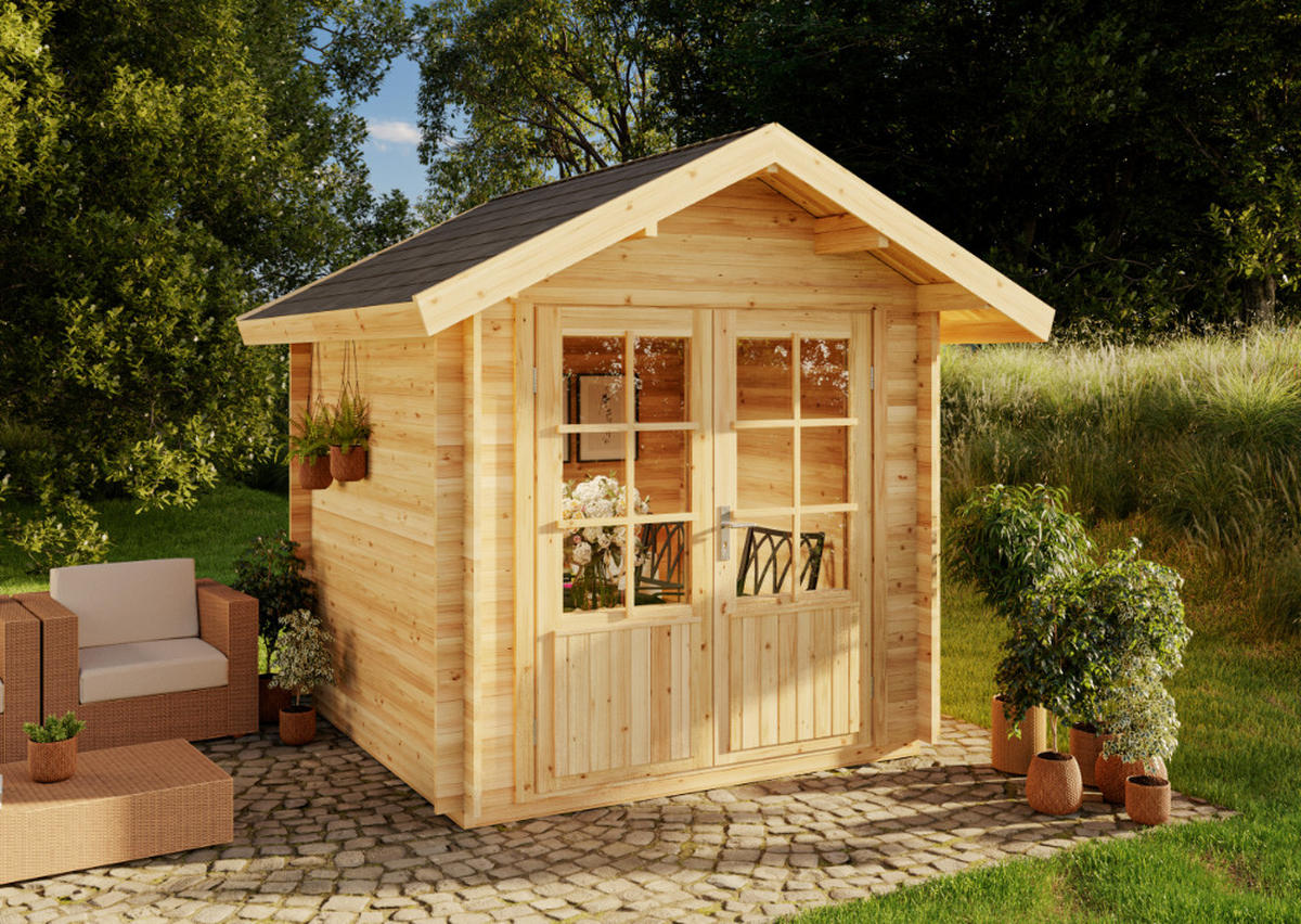 GERÄTEHAUS Holz Palma - Naturfarben, Holz (260/245/261cm) - Alpholz
