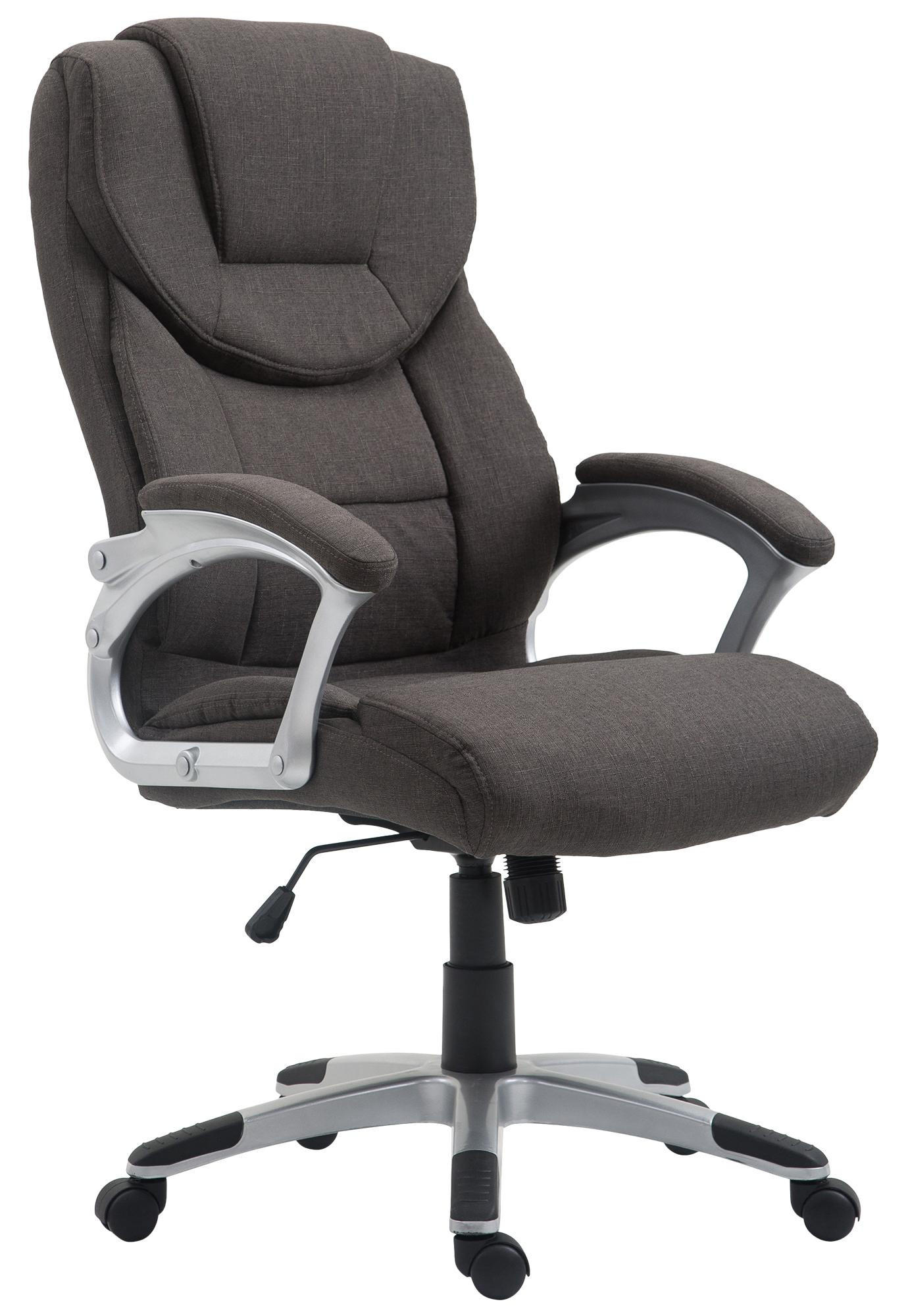 CHEFSESSEL Stoff dunkelgrau - Dunkelgrau/Grau, Kunststoff/Textil (65/109/73cm) - CLP