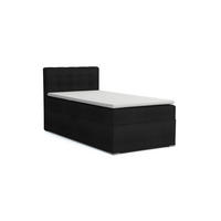 BOXBETT JUNG 3 100/200 Schwarz H4 Öffnung links - Schwarz, Holz/Holzwerkstoff (100/200cm) - Deine Möbel 24