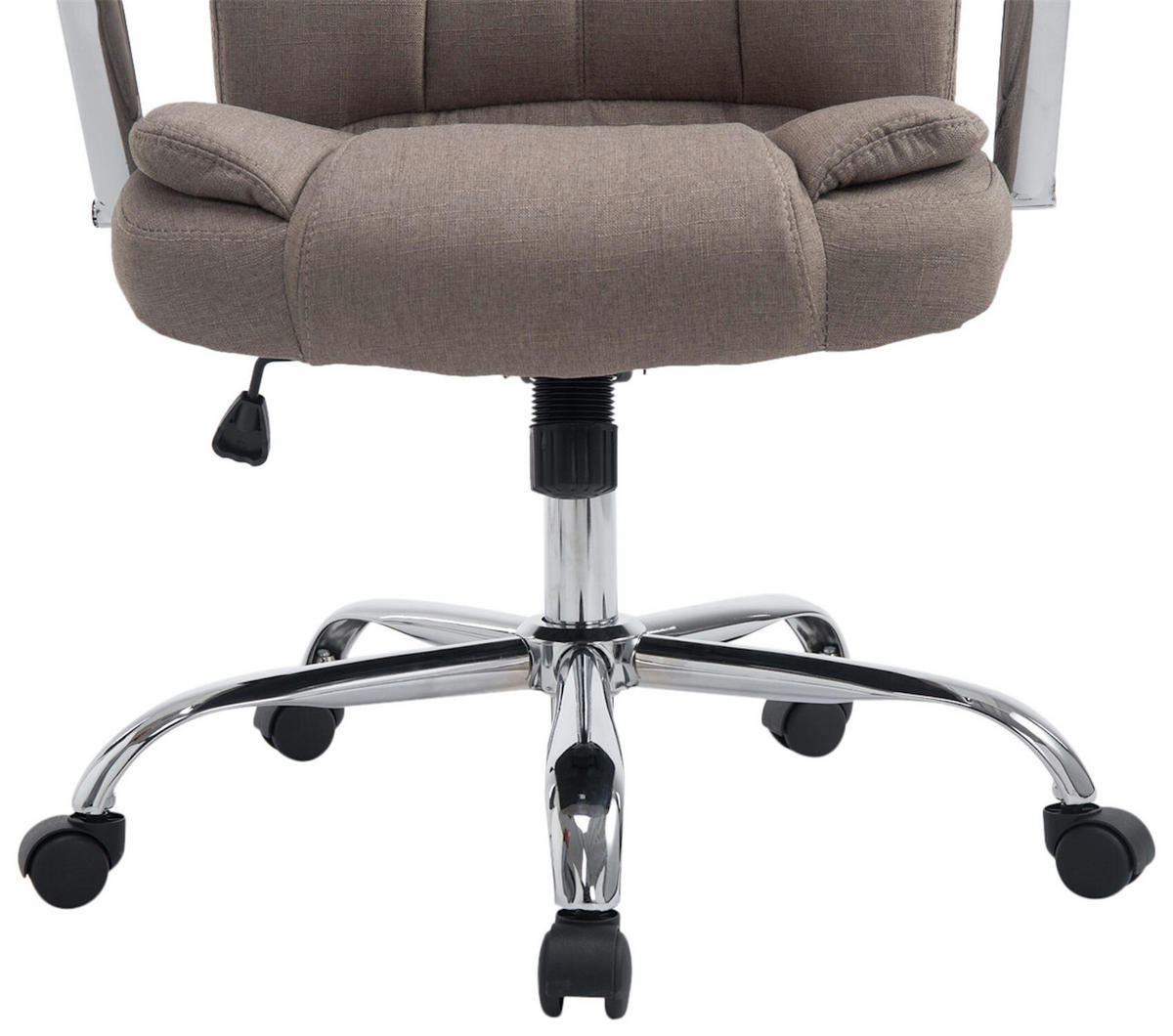 BÜROSTUHL Xavier, Stoff Taupe - Taupe, Textil/Metall (62/125/70cm) - TPFLiving