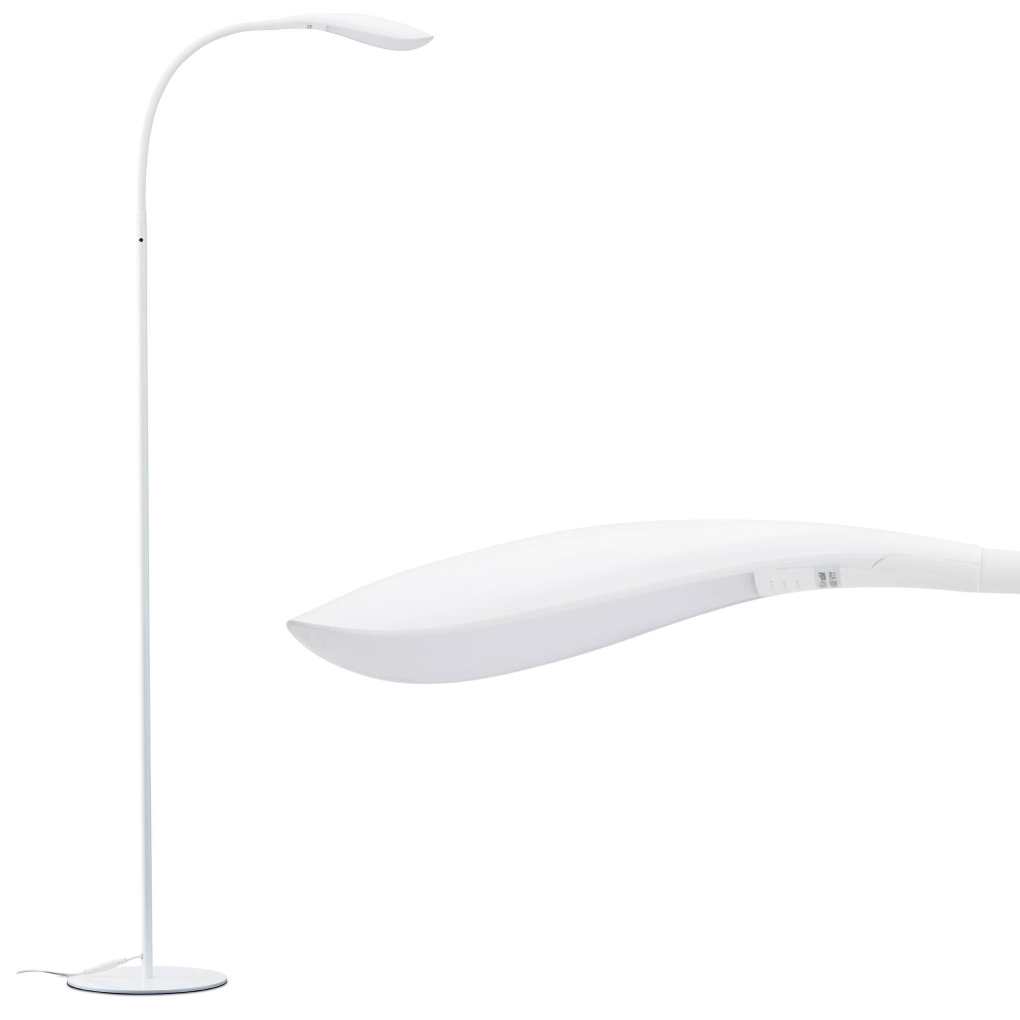 STEHLAMPE TIFER, Weiß - Weiß, Kunststoff (30/30/155cm) - KONSIMO®